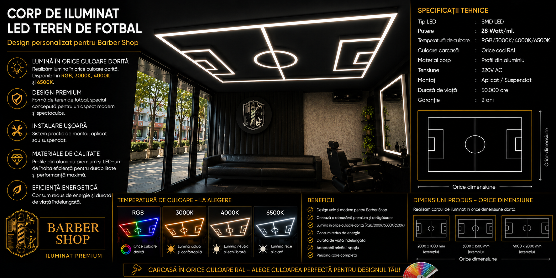 BARBER SHOP – SOLUȚII DE ILUMINAT PERSONALIZATE BARBERSHOP – SOLUȚII DE ILUMINAT PERSONALIZATE