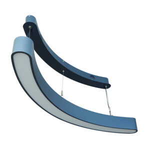 Candelabru LED Modern Luna – Design Semicerc Liniar Suspendat Arhitectural